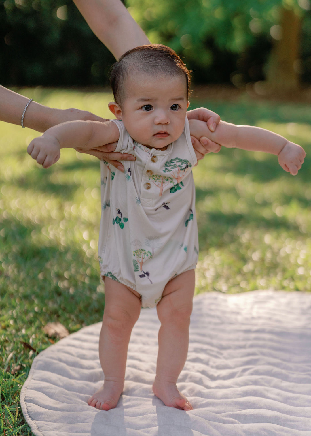 Button Bubble Romper