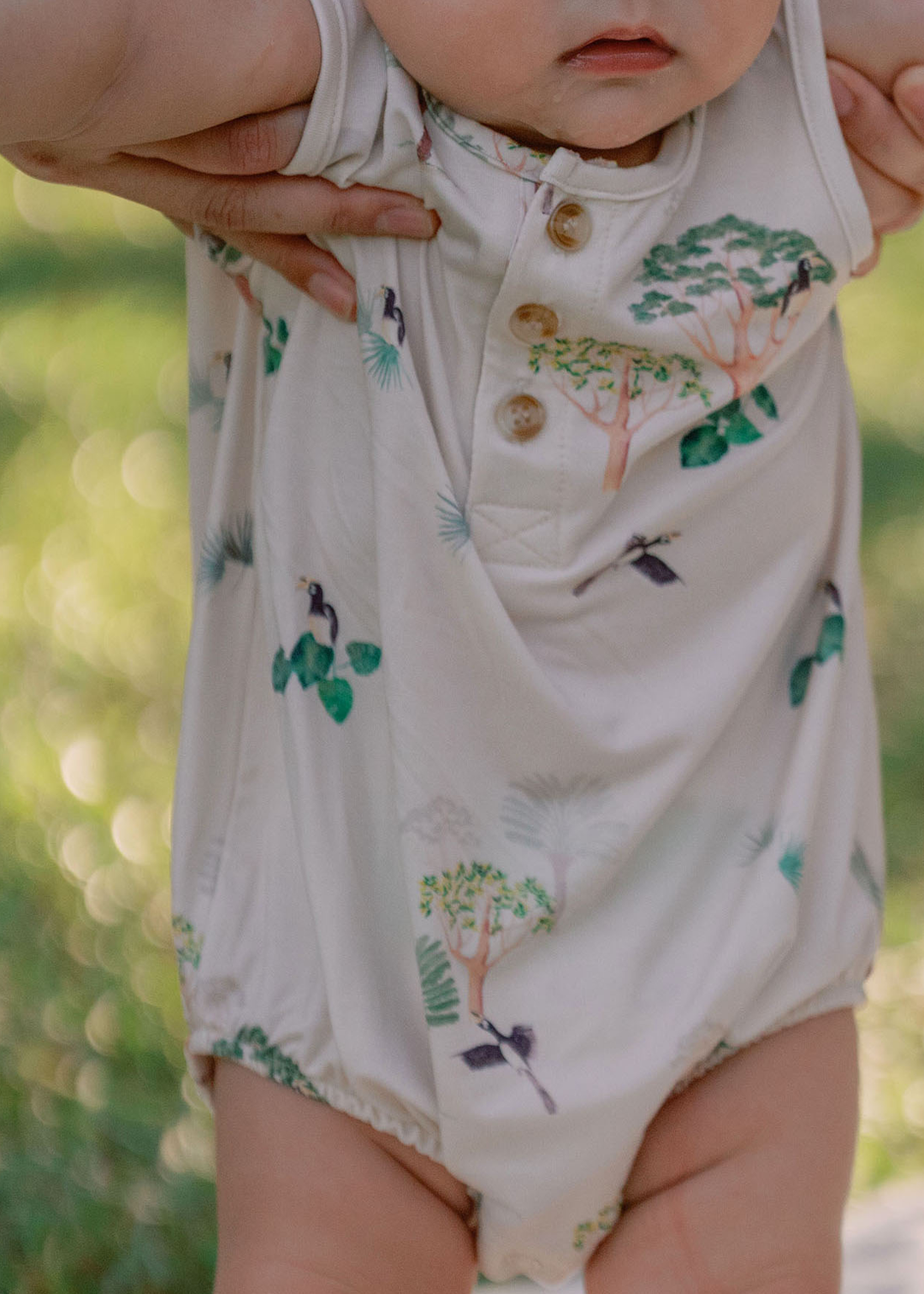 Button Bubble Romper