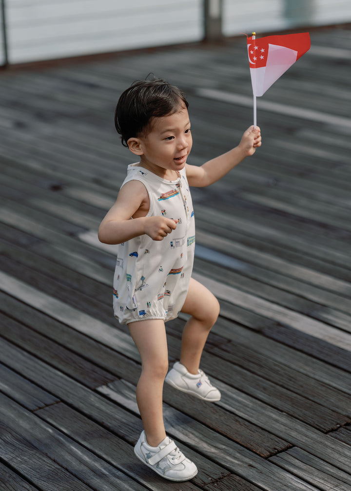 Button Bubble Romper