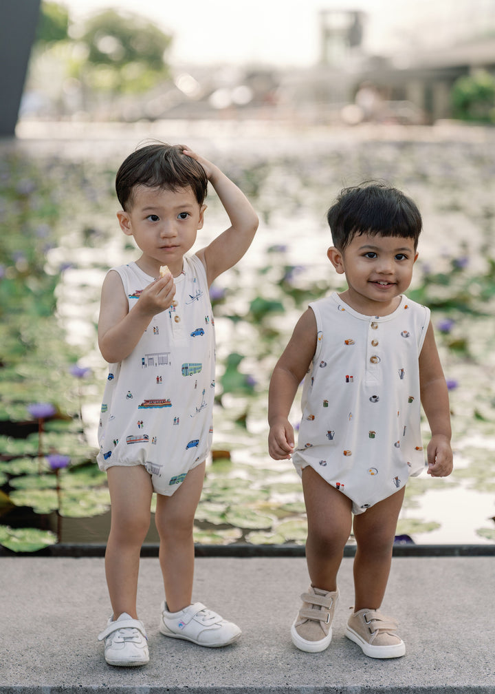Button Bubble Romper