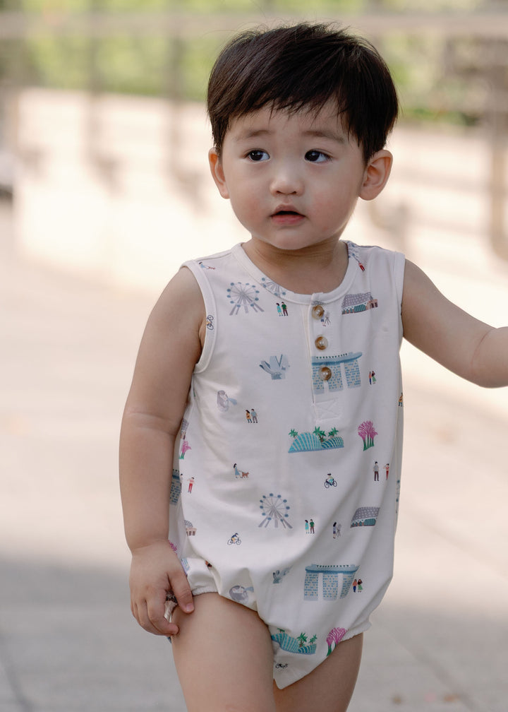 Button Bubble Romper