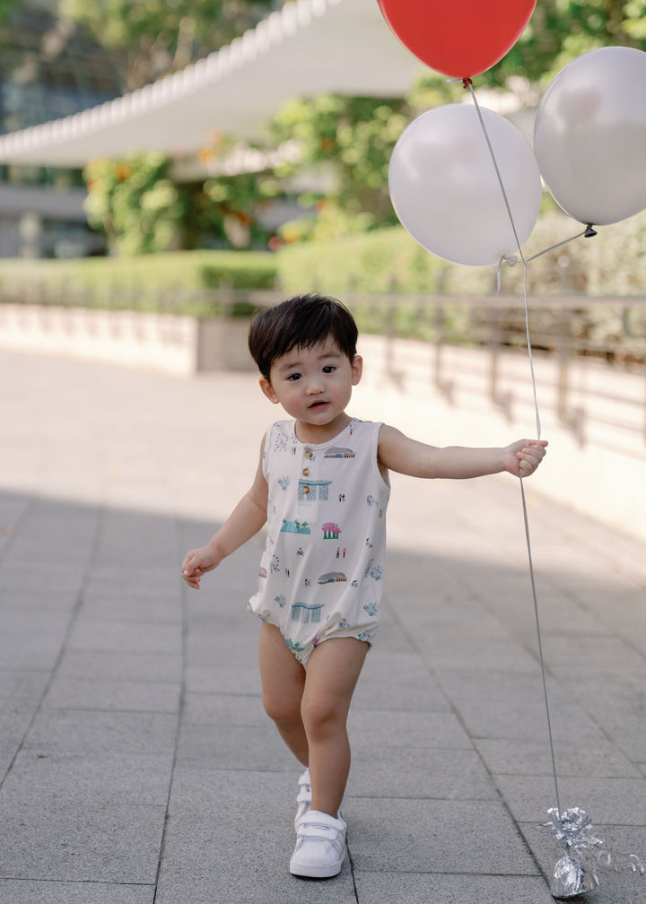 Button Bubble Romper