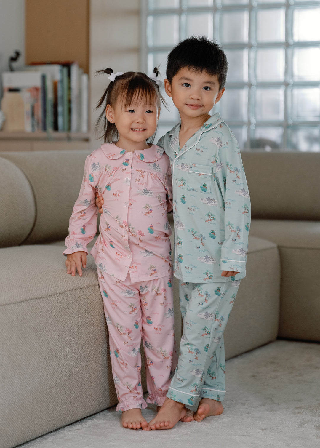 Kids Collar Button Pyjamas