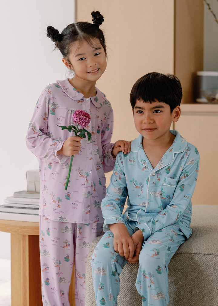 Kids Collar Button Pyjamas