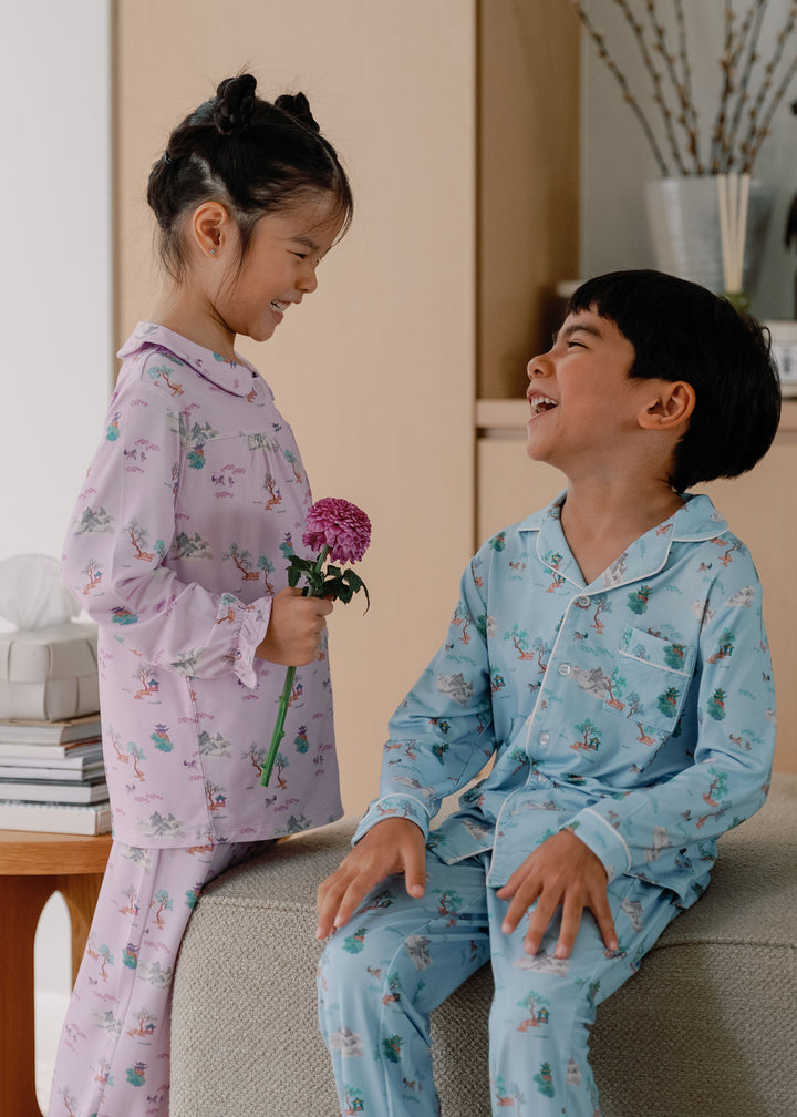 Kids Collar Button Pyjamas