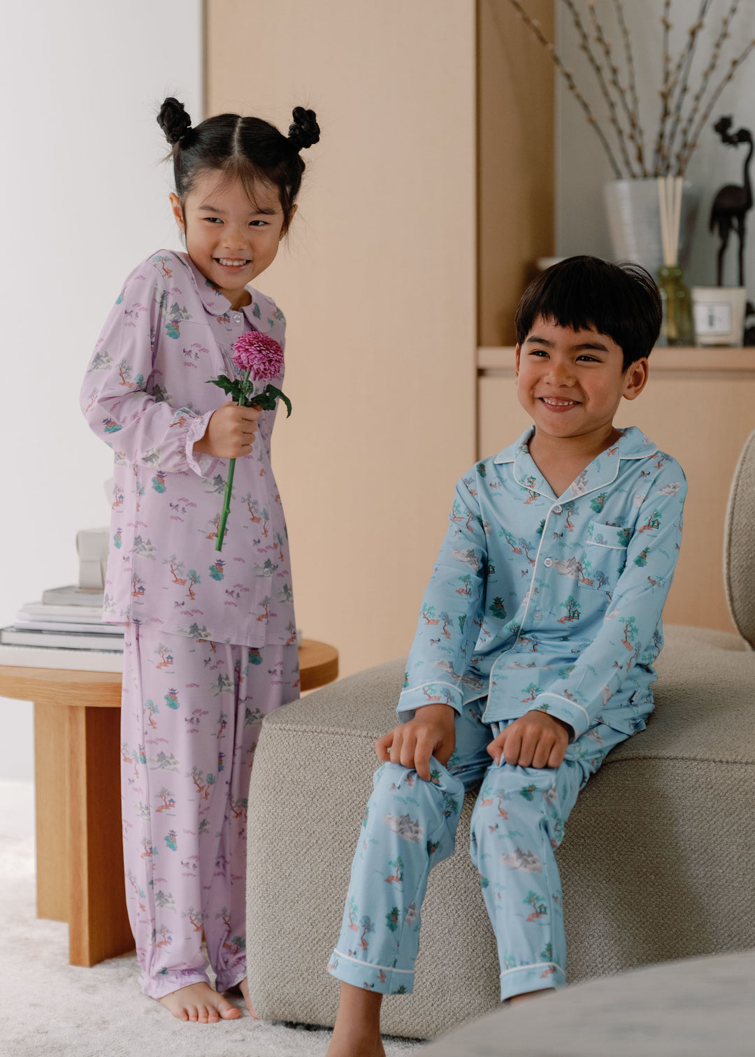 Kids Collar Button Pyjamas