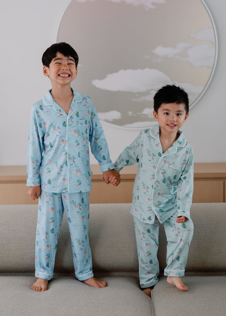 Kids Collar Button Pyjamas