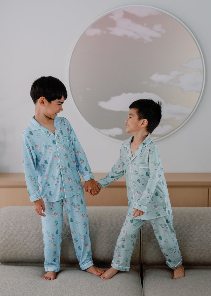 Kids Collar Button Pyjamas