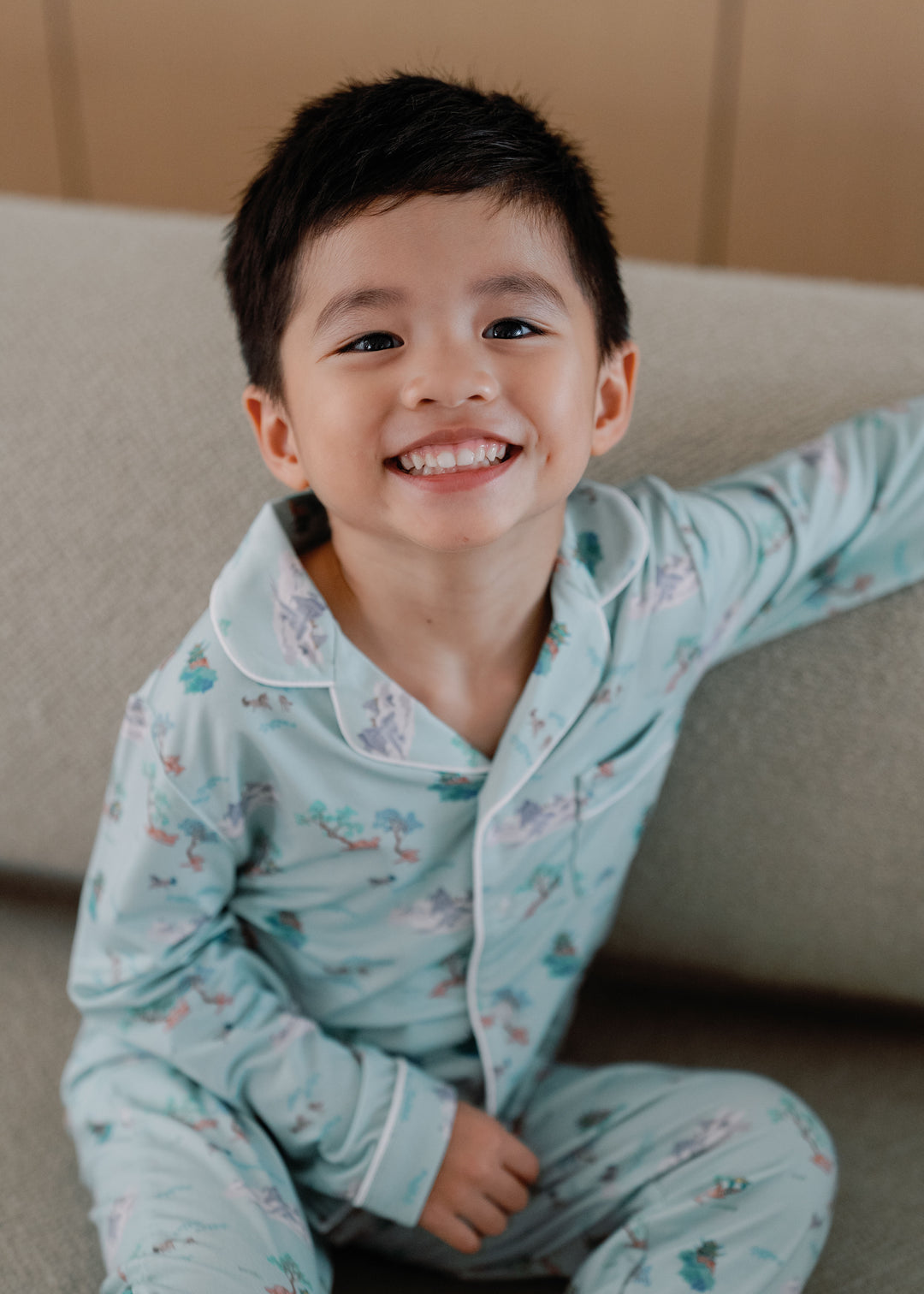 Kids Collar Button Pyjamas