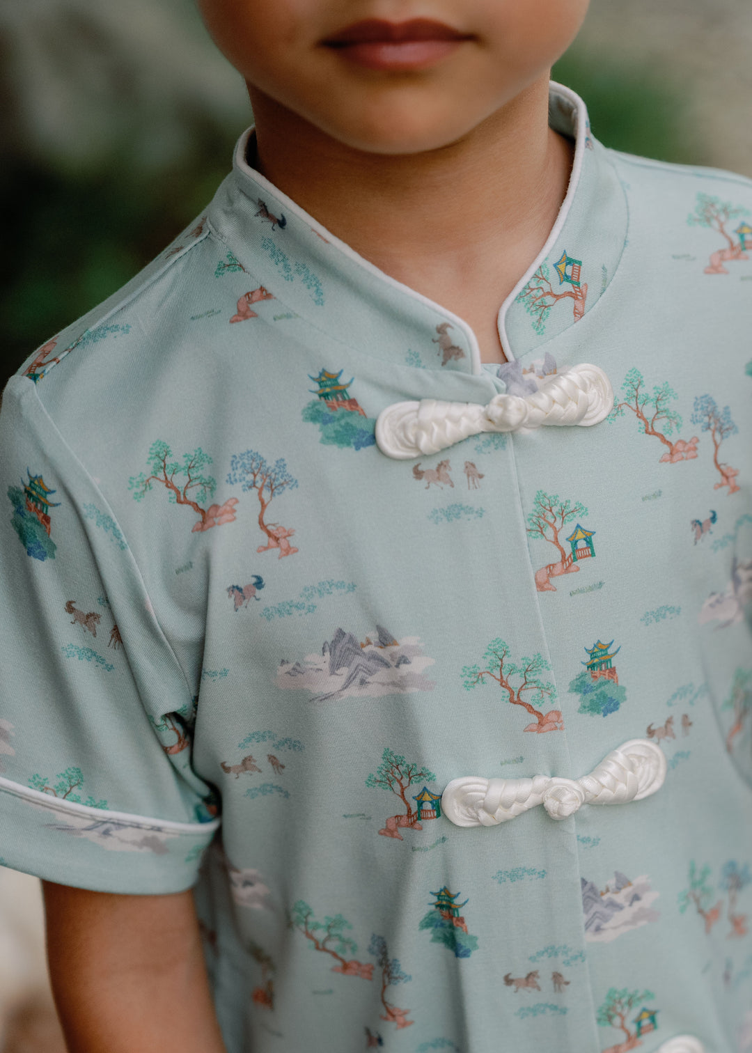 Oriental Shirt & Shorts set