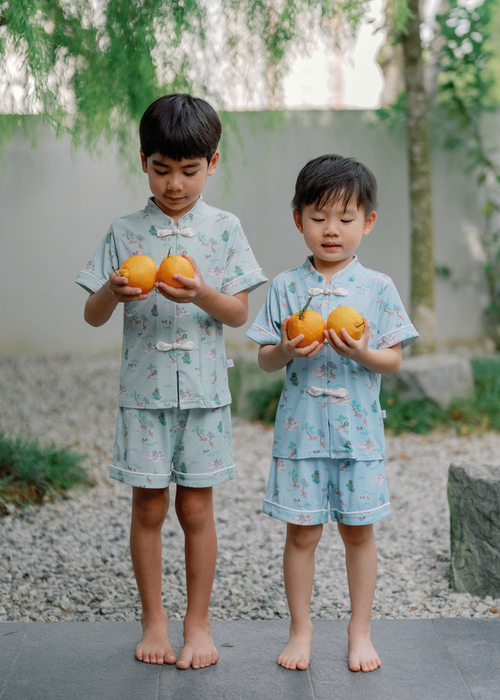 Oriental Shirt & Shorts set