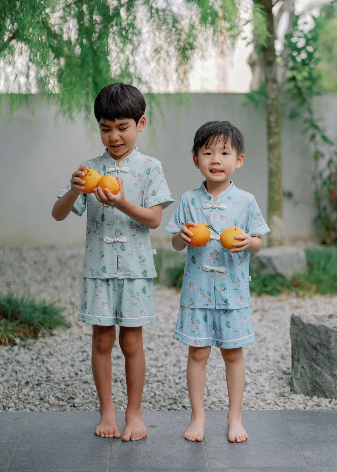 Oriental Shirt & Shorts set