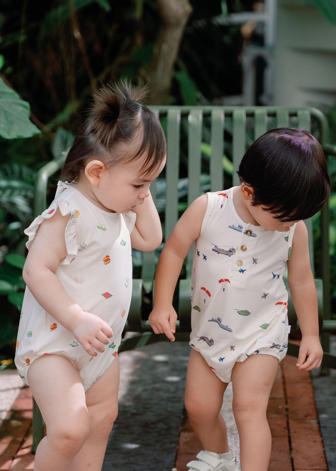Button Bubble Romper