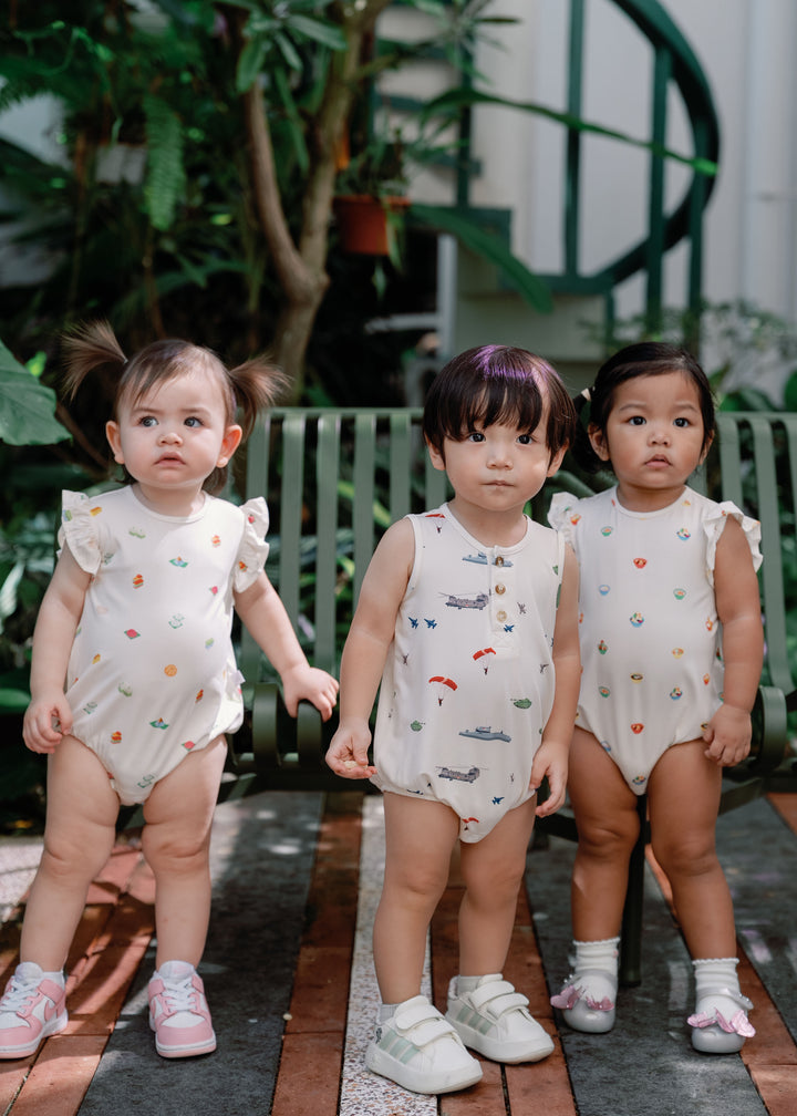 Button Bubble Romper