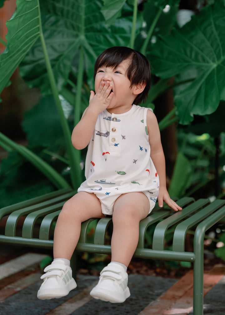 Button Bubble Romper