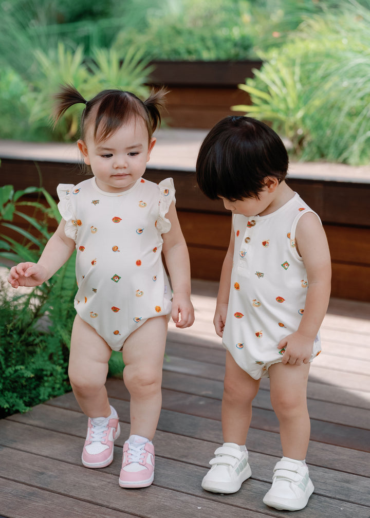 Button Bubble Romper