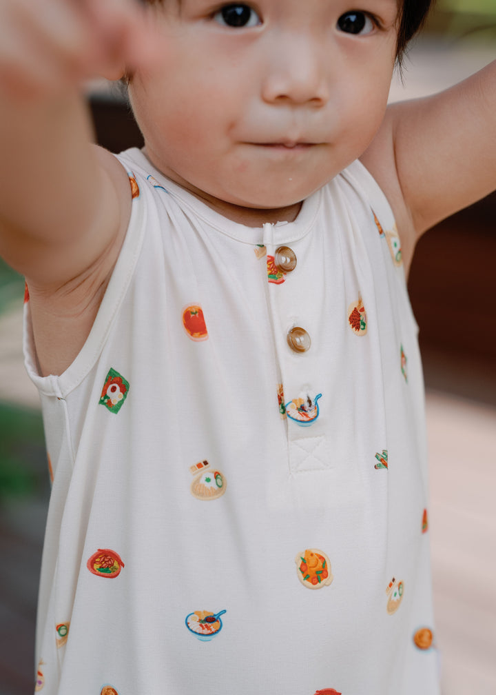 Button Bubble Romper