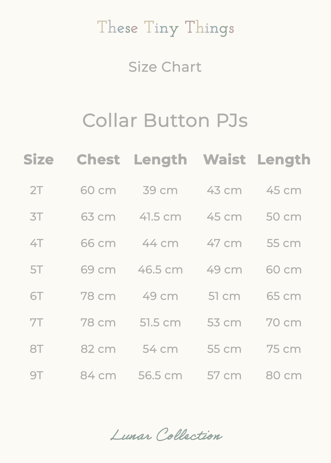 Kids Collar Button Pyjamas