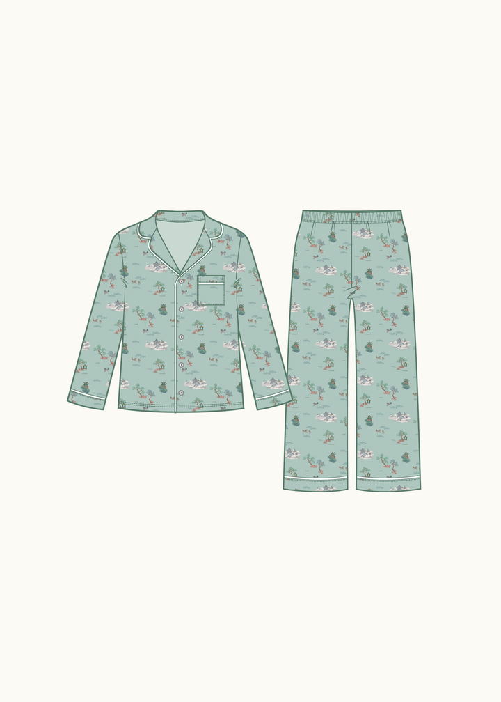 Kids Collar Button Pyjamas