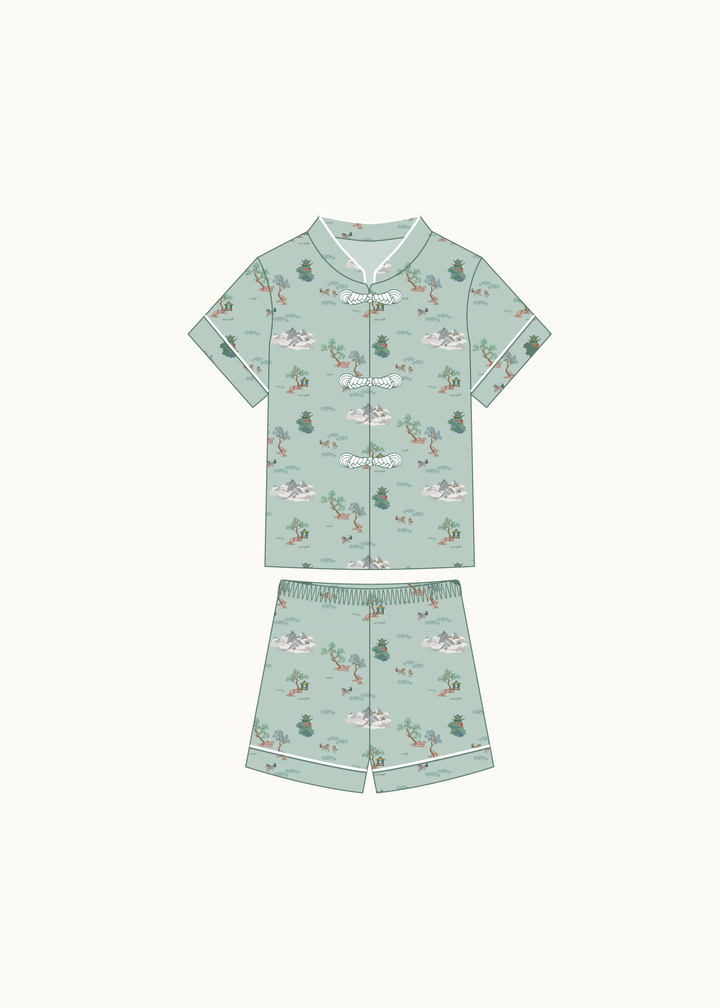 Oriental Shirt & Shorts set