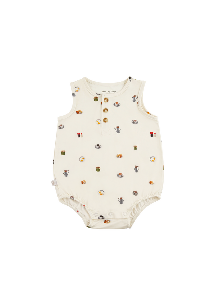 Button Bubble Romper