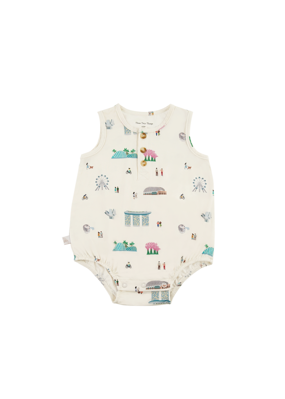 Button Bubble Romper