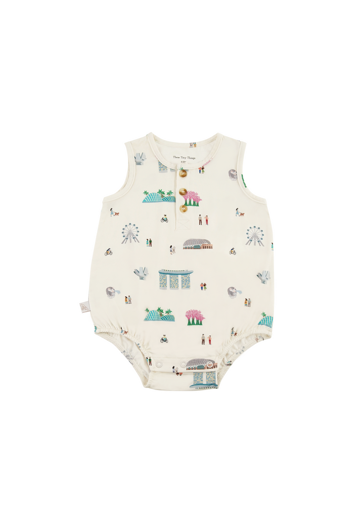 Button Bubble Romper