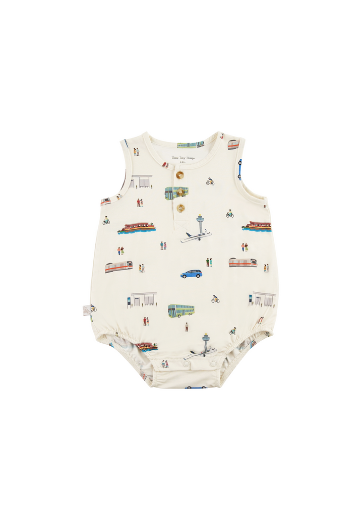 Button Bubble Romper